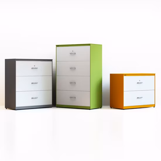 Epoxy Powder Coating Accessory for Mobile Pedestal Wood Storage Cabinets