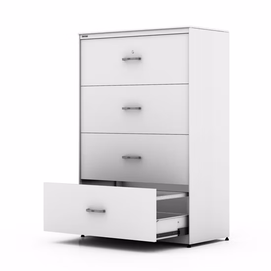 Epoxy Powder Coating Accessory for Mobile Pedestal Wood Storage Cabinets