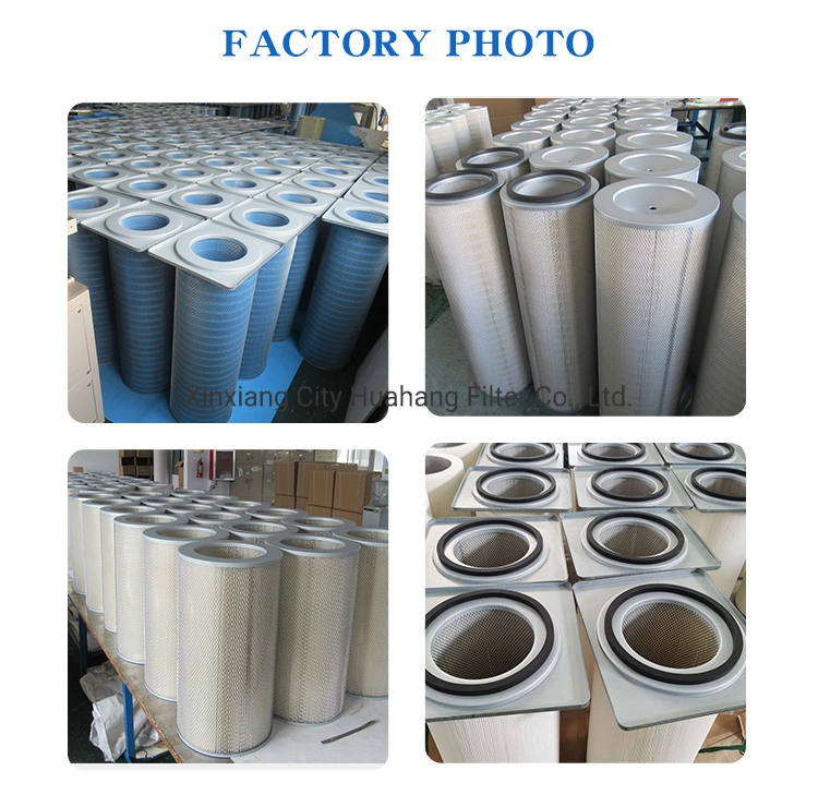 Huahang supply basic customization sample customization Powder coating air filter cartridge dust collector filter element 356x670 Polyester Gas Air Filter